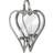 Hill Interiors Small Mirrored Heart Metal/Glass Candle Holder