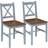 Homcom Dining Cross Kitchen Chair 2pcs