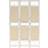 vidaXL 3-Panel Cream Room Divider