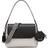 Calvin Klein Millie Small Convertible Shoulder Bag with Striped Crossbody Strap White/Black