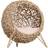 Pawhut Wicker Cat House, Ball-Shaped Rattan Raised Cat Bed