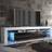 Creative Furniture Modern Stand White Matt Body & Black Gloss Doors TV Bench 200x45cm