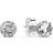 Pandora Sparkling Crown Earrings - Silver/Transparent