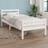 vidaXL Bed Frame White Solid 3FT Single