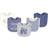 Touched By Nature Boys' Bibs Blue Blue Peanut Five-Piece Bib Set