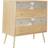 Dkd Home Decor Fir Natural Golden Metal Modern Chest of Drawer