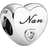 Pandora Nan Heart Charm - Silver/Transparent