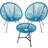 tectake blue of 2 Santana chairs Bistro Set