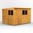 power Pent Roof Double Door Shed 10'x8' Golden Brown" (Building Area )