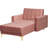 Beliani Velvet Chaise Longue Sofa