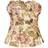 PrettyLittleThing Floral Woven Jacquard Ruched Bust Spilt Hem Corset - Nude