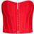 PrettyLittleThing Bandage Hook & Eye Structured Corset - Dusty Red