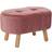 Dkd Home Decor Natural Pink Wood Velvet Settee Bench