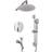 Mondawe Retro 3-Spray Patterns Shower Gray