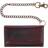 CTM Men's Colorado Leather RFID Long Trifold Chain Wallet - Dark Brown