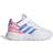 Adidas Kid's Nebzed Elastic Lace Top Strap - Cloud White/Blue Fusion/Beam Pink