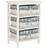 Dkd Home Decor Blue White wicker Paolownia Chest of Drawer