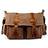 Gearonic TM Vintage look leather briefcase messenger bag laptop shoulder men satchel gray