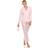 White Mark Women's Pajama Set, 3-Piece Pink Pink