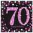 Amscan sparkling pink celebration 70th birthday party napkins pack of sg12716
