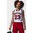 Jordan Girls' Cropped Tank Top Jersey White/Red