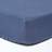 Homescapes Luxury Soft Plain Linen Fitted Bed Sheet Blue