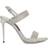 Dolce & Gabbana Silver Kim Heeled Sandals 8E744 Grigio Ch/Crys IT