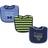 Luvable Friends Boys' Bibs Boy Blue & Green Stripe Bib Set