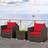 Goplus Costway 3PCS Conversation Garden Outdoor Lounge Set