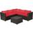 Costway 6PCS Sectional Cushioned Deck Outdoor Lounge Set