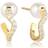 Sif Jakobs Ponza Creolo Medio Earrings - Gold/Transparent/Pearls