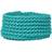 Homescapes Teal Green Cotton Knitted Round Storage Basket