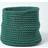 Homescapes Forest Green Cotton Knitted Round Basket