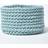 Homescapes Blue Cotton Knitted Round Basket
