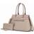 MKF Collection Taupe Gardenia Vegan Leather Womens Tote Bag with Wallet by Mia K