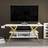 Gold Colour/White DECOROTIKA TV Bench