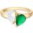 Jon Richard Gold Plated Emerald And Crystal Cubic Zirconia Ring