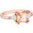 Jon Richard Rose Gold Plated And Pink Cubic Zirconia Ring