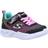 Skechers Girls Flicker Flash Trainers black/pink/blue