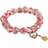 Betsey Johnson tzarina pink beads stretch bracelet