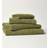 Homescapes Moss Combed Jumbo Bath Towel Green, White