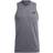 Adidas Train Essentials Feelready Training Sleeveless Tee - Dark Grey Heather/White/Black