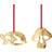 Georg Jensen Deer & Mushroom 2023 Gold Christmas Tree Ornament 4.2cm 2pcs