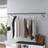 House of Home Black Wall-Mounted Clothes Rail Coat Hook