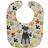 Caroline's Treasures bb5863bib pawprints standard schnauzer black grey baby bib