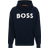 HUGO BOSS Logo Print Hoodie - Dark Blue