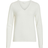 Vila Ril V-Neck Knit Sweater - White Alyssum