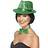 Smiffys Sequin trilby hat, green