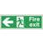 Sign Fire Exit Running Man Arrow