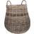 Pot-Bellied Hessian Lined Log Basket